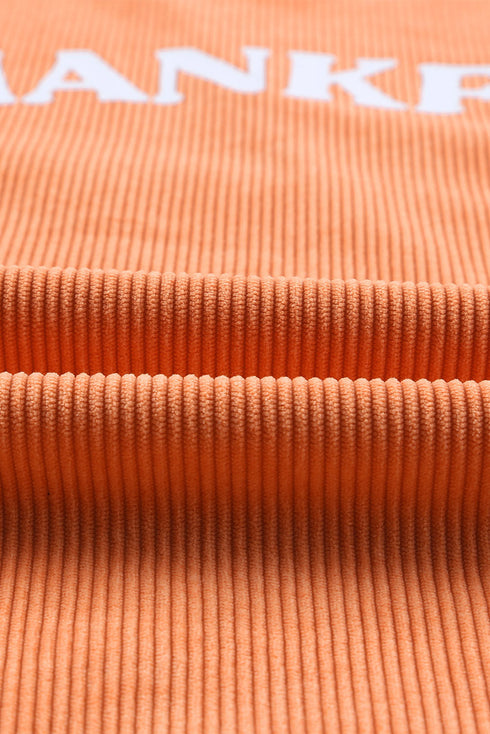 Ribbed Corduroy Oversized Sweatshirt